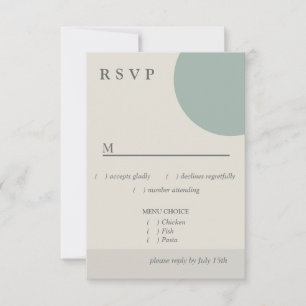 Modern Boho Geometric Abstract Green Grey Menu
