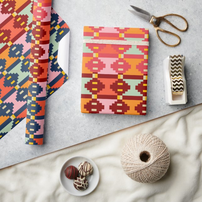 Modern Boho Geometry Wrapping Paper (Crafts)