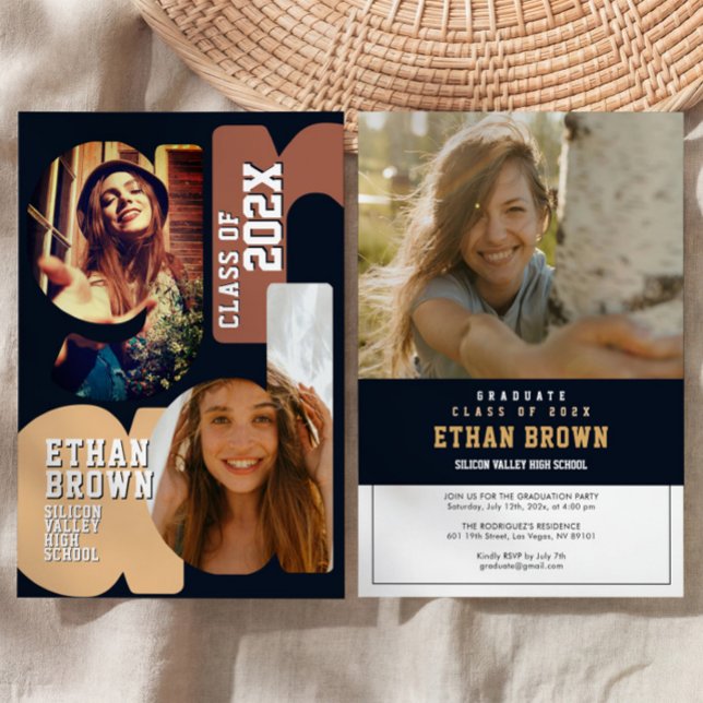 Modern Boho Graduation Party Invitation (Creator Uploaded)
