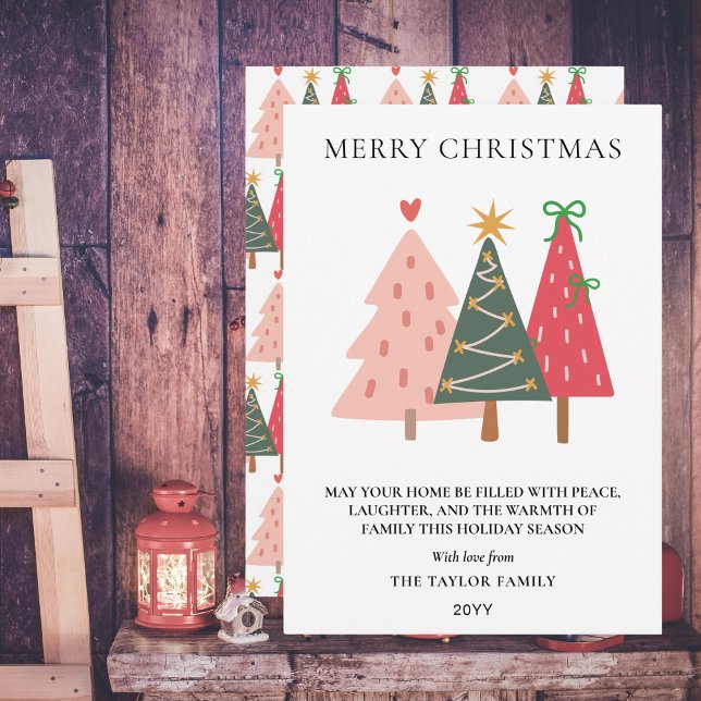 Modern Boho Hand Drawn Whimsical Holiday Card (Modern Boho Hand Drawn Whimsical Holiday Card
)