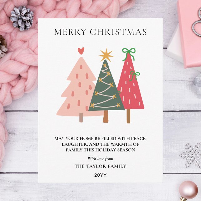 Modern Boho Hand Drawn Whimsical Holiday Postcard (Modern Boho Hand Drawn Whimsical Holiday Postcard
)