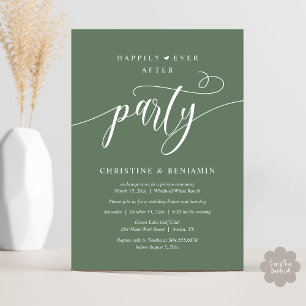 Modern Boho Happily Ever After Reception Party Invitation