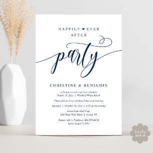 Modern Boho Happily Ever After Reception Party Invitation