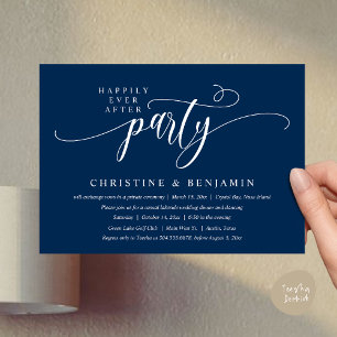 Modern Boho Happily Ever After Reception Party Invitation