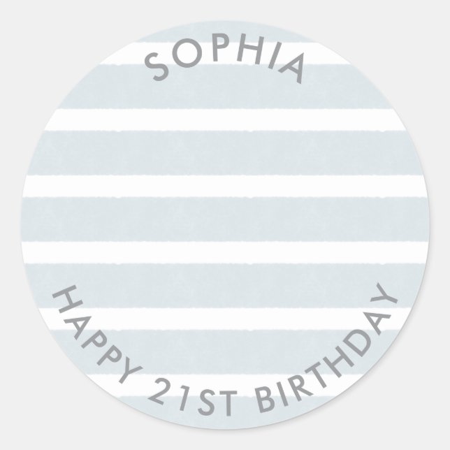 Modern Boho Happy Birthday Photo Classic Round Sticker (Front)