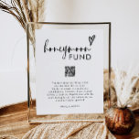 Modern Boho Honeymoon Fund QR Wishing Well Sign<br><div class="desc">Modern Boho Honeymoon Fund QR Wishing Well Sign</div>