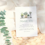 Modern Boho Houseplants Bridal Shower Thank You<br><div class="desc">Cute watercolor house plants bridal shower thank you cards. Made to match our "Let's Shower The Bride | Modern Boho Houseplants" invitations. View the collection linked on this page for matching items or visit our store for more bridal shower designs.</div>