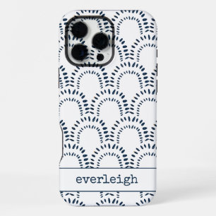 Modern Boho Indigo Blue Rainbow Personalised iPhone 16 Pro Max Case