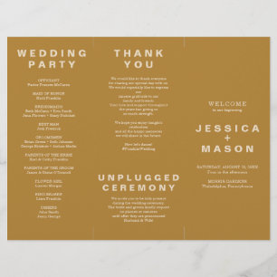 Modern Boho Jewel Earth Tone Trifold Program Flyer