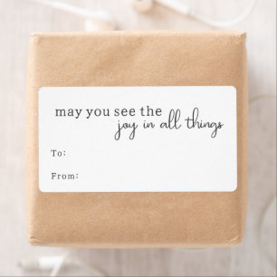 Modern Boho Joy In All Things Rectangular Gift