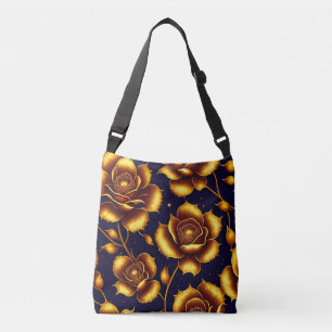 Modern Boho Luxury Gold Rose Collection Crossbody Bag