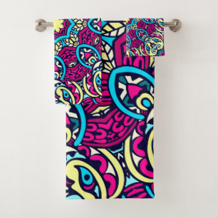 Modern Boho Mandala Bath Towel Set