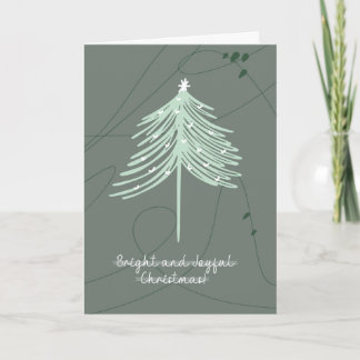 Modern Boho Merry Christmas / New Year Card