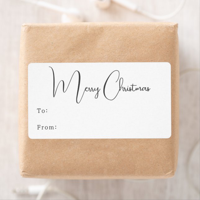 Modern Boho Merry Christmas Rectangular Gift (Insitu)
