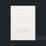 Modern Boho Minimal Arch Table Eight Table Number<br><div class="desc">Designed to coordinate with for the «Arches Minimalist» Wedding Invitation Collection. To change details,  click «Details». To move the text or change the size,  font,  or colour,  click «Edit using Design Tool». View the collection link on this page to see all of the matching items in this beautiful design.</div>