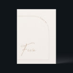 Modern Boho Minimal Arch Table Five Table Number<br><div class="desc">Designed to coordinate with for the «Arches Minimalist» Wedding Invitation Collection. To change details,  click «Details». To move the text or change the size,  font,  or colour,  click «Edit using Design Tool». View the collection link on this page to see all of the matching items in this beautiful design.</div>