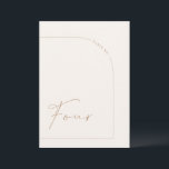 Modern Boho Minimal Arch Table Four Table Number<br><div class="desc">Designed to coordinate with for the «Arches Minimalist» Wedding Invitation Collection. To change details,  click «Details». To move the text or change the size,  font,  or colour,  click «Edit using Design Tool». View the collection link on this page to see all of the matching items in this beautiful design.</div>