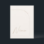 Modern Boho Minimal Arch Table Nine Table Number<br><div class="desc">Designed to coordinate with for the «Arches Minimalist» Wedding Invitation Collection. To change details,  click «Details». To move the text or change the size,  font,  or colour,  click «Edit using Design Tool». View the collection link on this page to see all of the matching items in this beautiful design.</div>