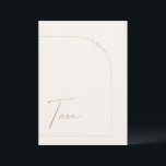 Modern Boho Minimal Arch Table Ten Table Number<br><div class="desc">Designed to coordinate with for the «Arches Minimalist» Wedding Invitation Collection. To change details,  click «Details». To move the text or change the size,  font,  or colour,  click «Edit using Design Tool». View the collection link on this page to see all of the matching items in this beautiful design.</div>
