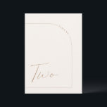 Modern Boho Minimalist Arch Table Two Table Number<br><div class="desc">Designed to coordinate with for the «Arches Minimalist» Wedding Invitation Collection. To change details,  click «Details». To move the text or change the size,  font,  or colour,  click «Edit using Design Tool». View the collection link on this page to see all of the matching items in this beautiful design.</div>
