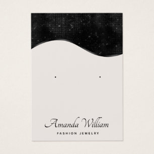 Modern Boho Minimalist Black earring display card