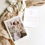 Modern Boho Monogram | Photo Wedding Thank You<br><div class="desc">Elegant and simple wedding thank you in a beautiful rose pink lettering. These professionally designed cards are quickly customisable. Wedding thank you cards are the perfect way to express your appreciation to family and friends for their help, support, love, friendship and generosity, not just on your wedding day but all...</div>