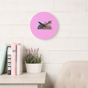 Modern Boho Monogramed Large Clock
