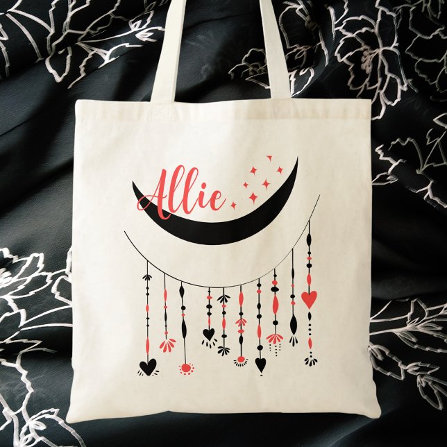 Modern Boho Moon & Stars Trendy Tote Bag (Creator Uploaded)