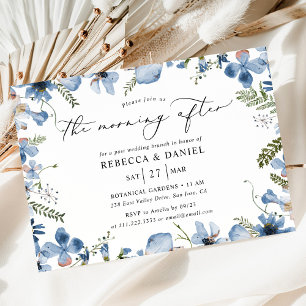 Modern Boho Morning After Wedding Brunch  Invitation