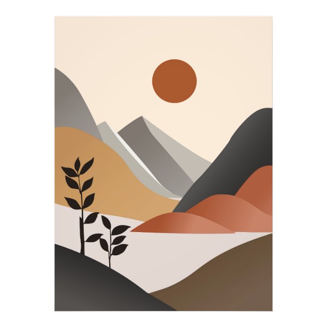 Modern boho nature landscape photo print (Front)