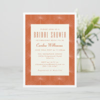 Modern Boho Palm Leaf Rust Botanical Bridal Shower
