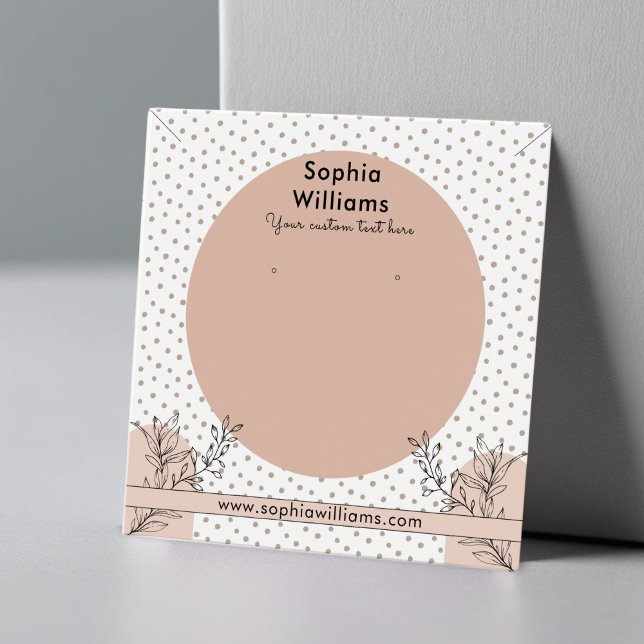 Modern Boho Pastel Necklace & Earring Display Card (Creator Uploaded)
