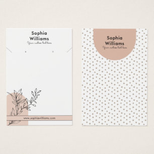 Modern Boho Pastel Necklace & Earring Display Card