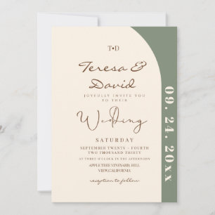Modern Boho Photo Wedding Invitation