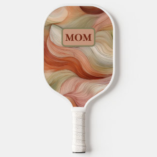 Modern Boho Pickleball Paddle in Rust and Sage