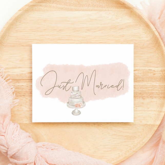 Modern Boho Pink Elegant Floral Just Married (Creator Uploaded)
