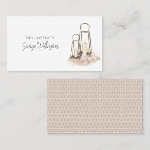 Modern Boho Pink Elegant Floral Wedding  Place Card