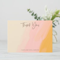 Modern Boho Pink Yellow Cute Script Baby Shower