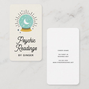 Modern Boho Psychic Reader Medium Tarot Business Card