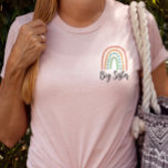 Modern Boho Rainbow Big Sister T-Shirt<br><div class="desc">This fully editable Big Sister t-shirt features a modern bohemian hand drawn rainbow. This classic style tshirt makes the perfect gift for any Big Sister or Big Sister-to-be. Or you can simply show everyone that you are a proud Big Sister! The wording 'Big Sister' is fully editable so you can...</div>