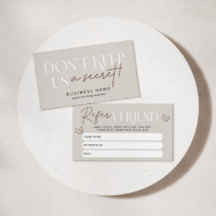 Modern Boho Refer A Friend Discount Coupon Card