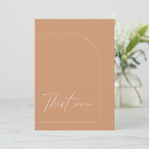 Modern Boho Rust Arch Table Thirteen Table Number