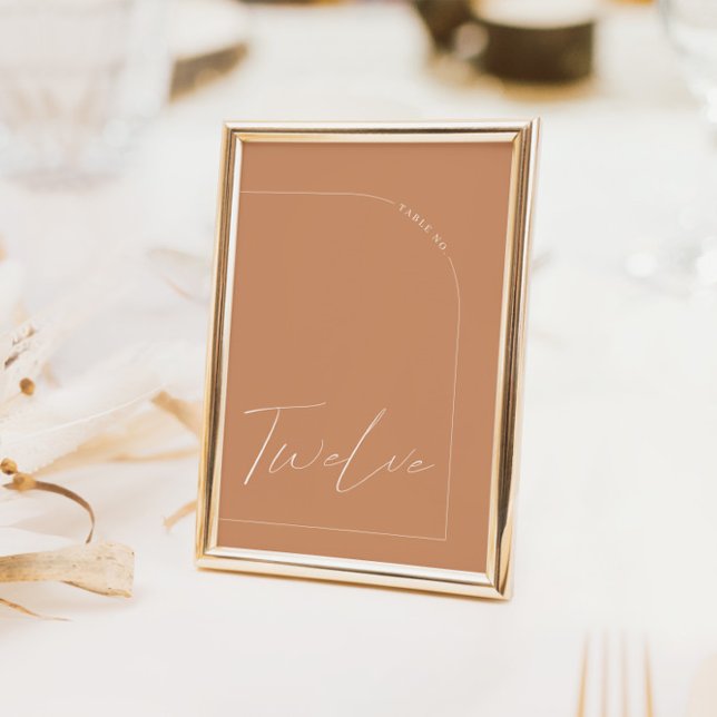 Modern Boho Rust Arch Table Twelve Table Number (Modern Boho Rust Arch Table Twelve Table Number)