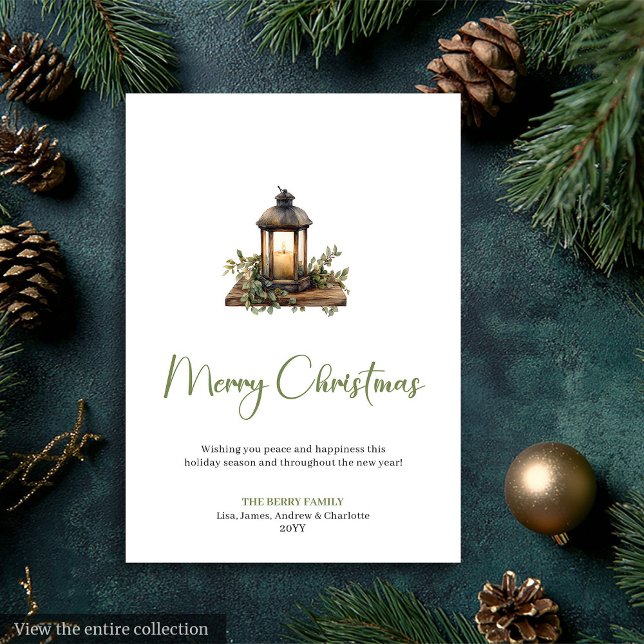 Modern Boho Rustic Earthy Christmas Greeting Card (Modern Boho Rustic Earthy Christmas Greeting Card)