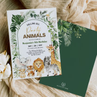 Modern Boho Safari Party Animals Boy Birthday