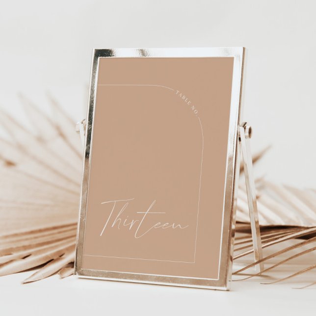 Modern Boho Tan Arch Table Thirteen Table Number (Modern Boho Tan Arch Table Thirteen Table Number)