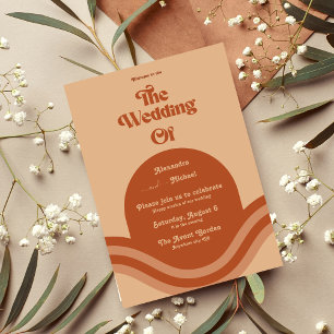 Modern Boho Terracotta Arch Wedding Invitation