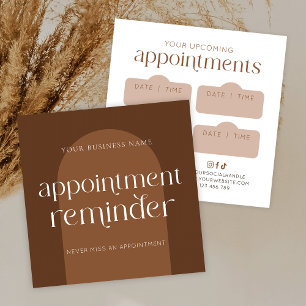 Modern Boho Terracotta Beauty Hair Salon Appointment Card