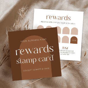 Modern Boho Terracotta Beauty Hair Salon Loyalty Card