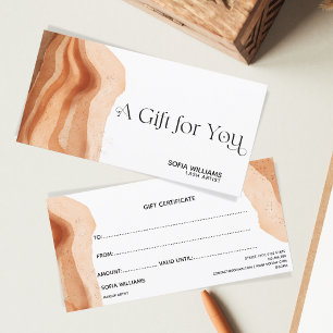 Modern Boho Terracotta Certificate Gift Card